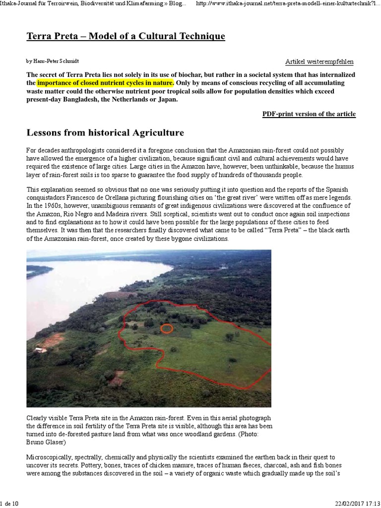 Terra Preta as a Cultural Technique: Lessons from Antiquity